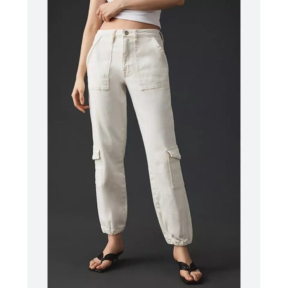 Sanctuary Brooklyn Women White High-Waisted Cargo Jogger sz 28 Pants (bin ii164) - Picture 4 of 16